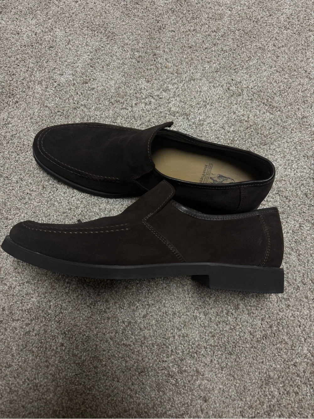 Hush Puppies Reminisce Grey Suede Loafers Men’s Size 11.5 M Slip On